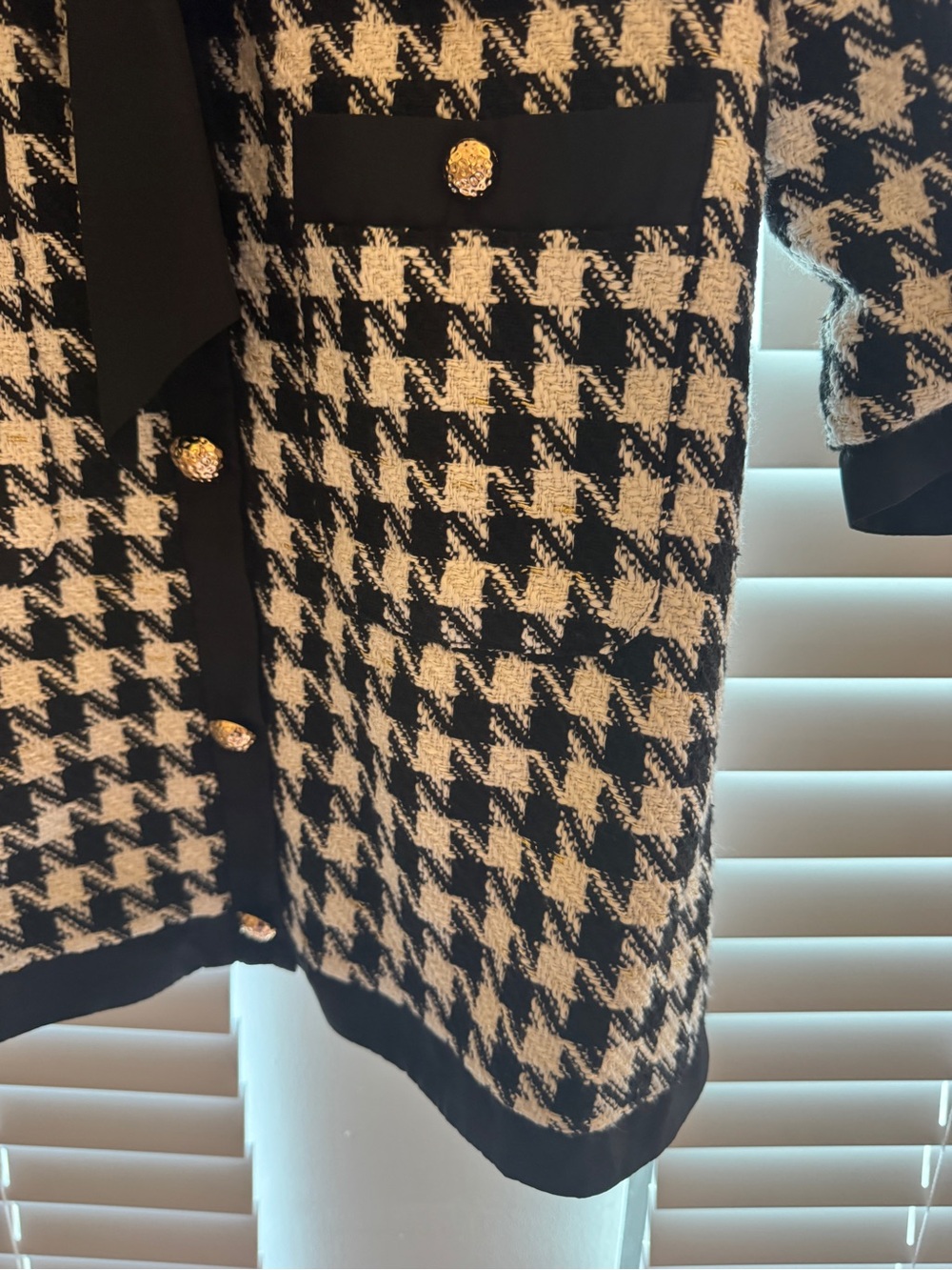 Tuckernuck pomander place Black & White Houndstooth Bow-Front Knit Dress - Picture 3 of 10